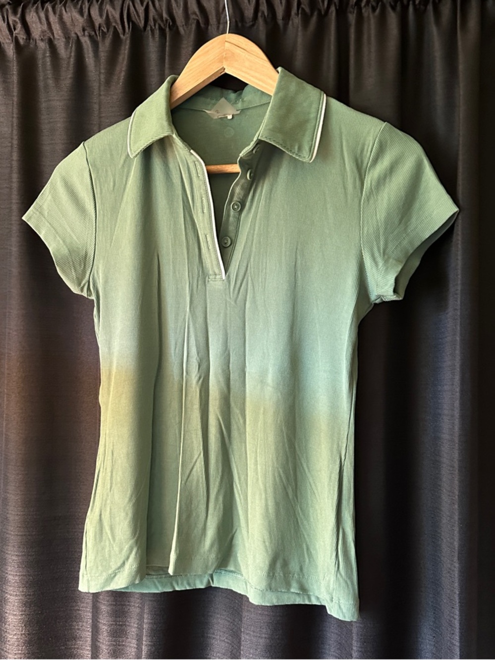 CALIA by Carrie Underwood Light Green Short-Sleeve Polo Tee